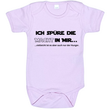 Baby-Body kurzarm, Ich spüre die Macht in mir, vielleicht ist es aber auch nur der Hunger