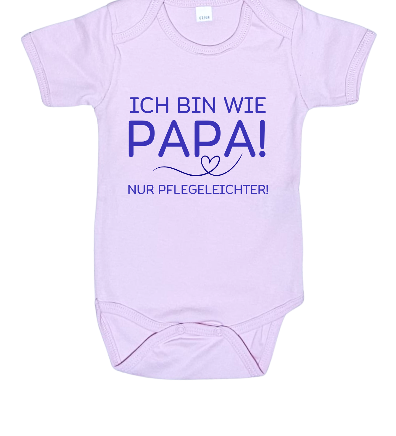 Baby-Body kurzarm, Ich bin wie Papa, nur Pflegeleichter