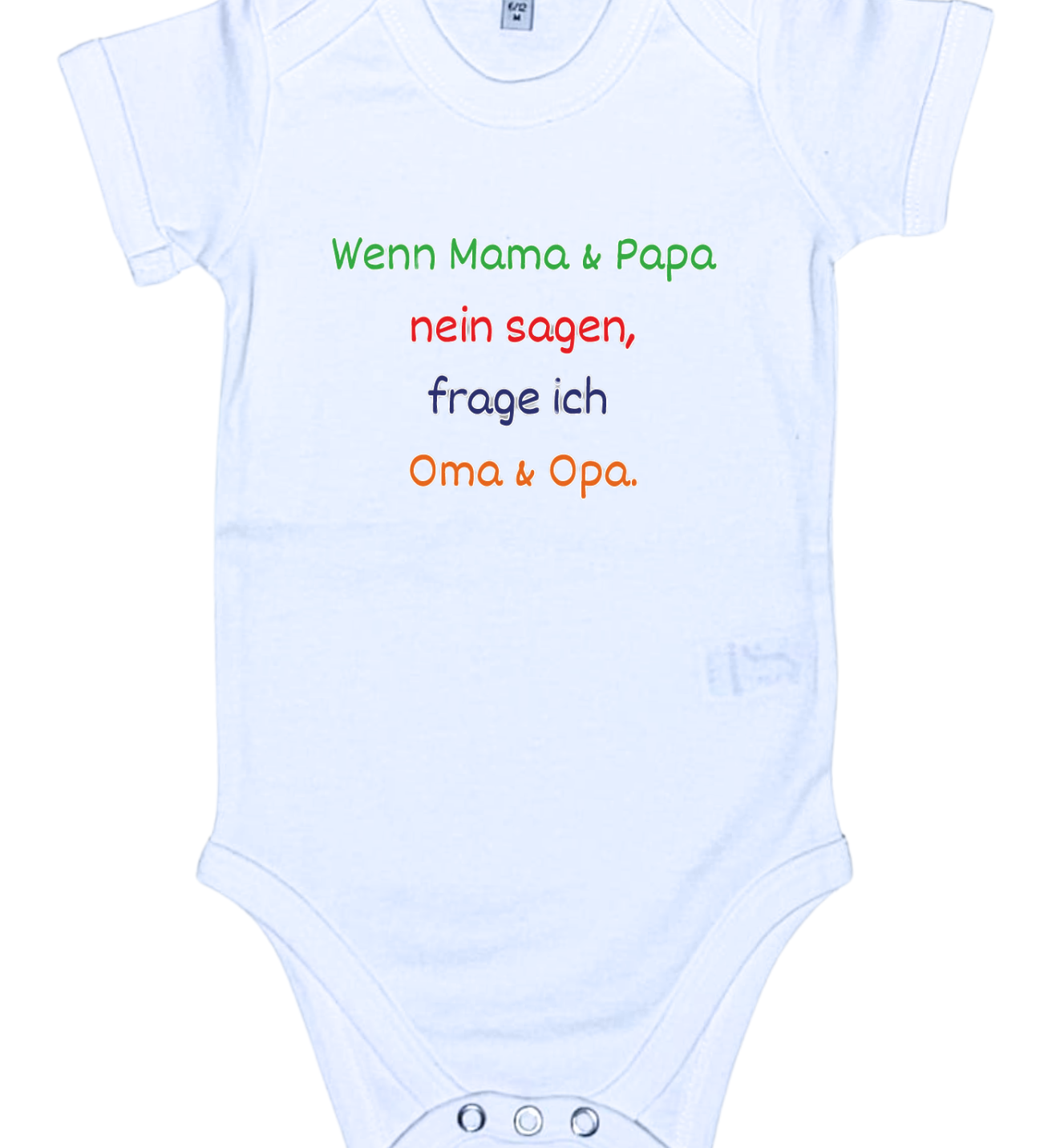 Baby-Body kurzarm, Wenn Mama & Papa Nein sagen, frage ich Oma & Opa