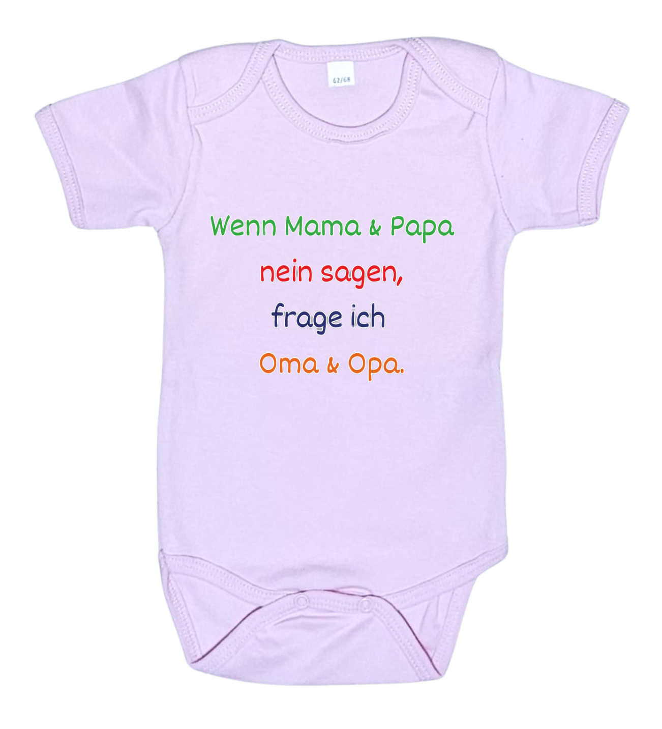 Baby-Body kurzarm, Wenn Mama & Papa Nein sagen, frage ich Oma & Opa