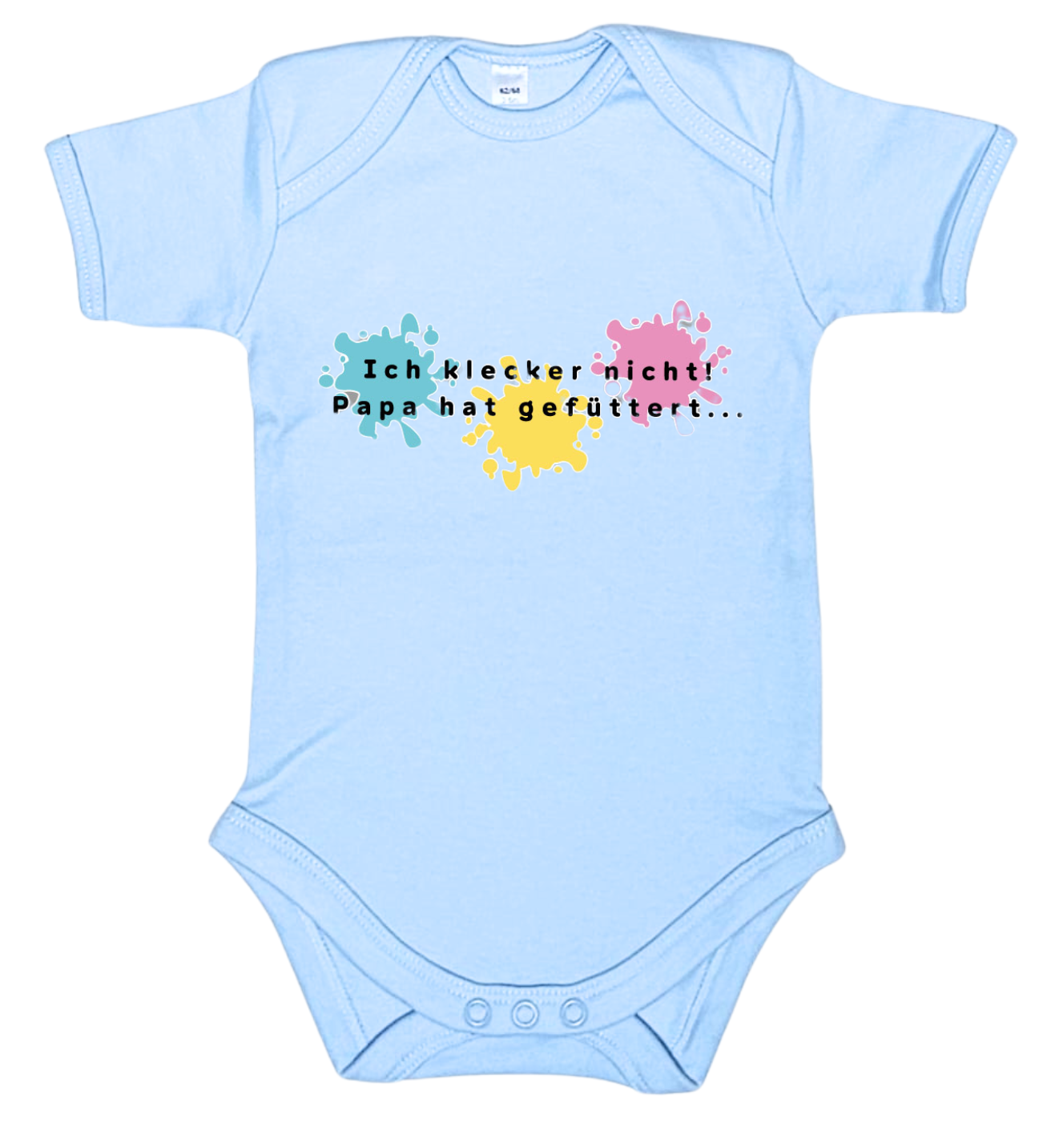 Baby-Body kurzarm, Ich klecker nicht, Papa hat gefüttert