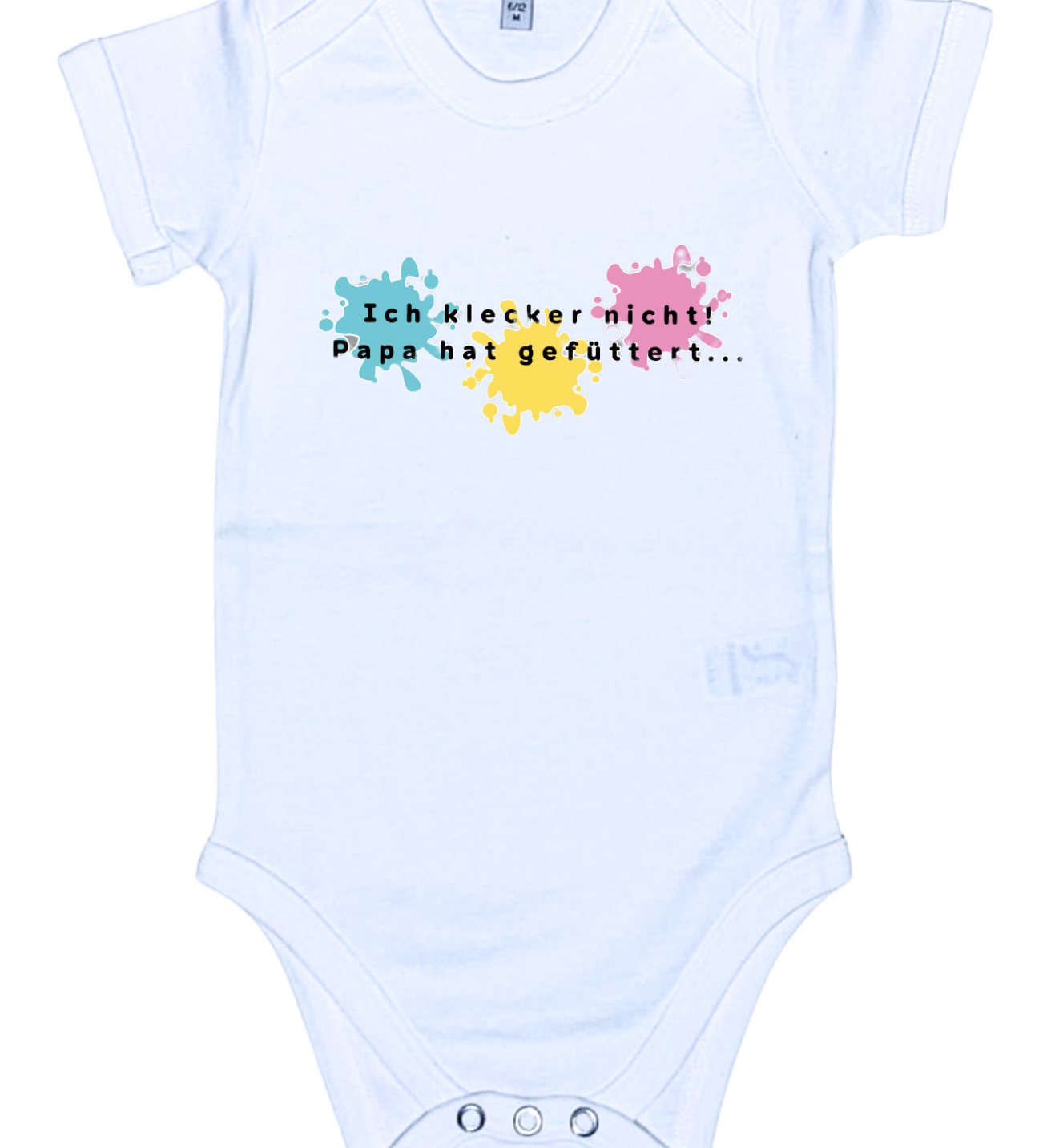Baby-Body kurzarm, Ich klecker nicht, Papa hat gefüttert