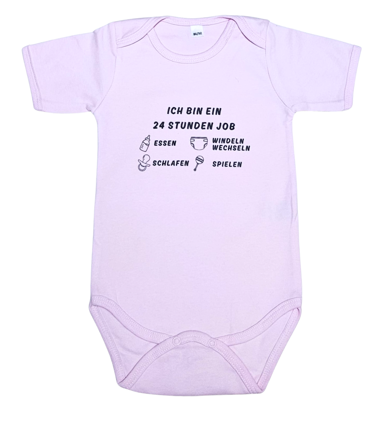Baby-Body kurzarm, Ich bin ein 24h Job