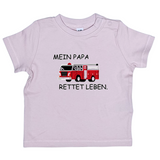 Baby T-Shirt, Mein Papa rettet Leben