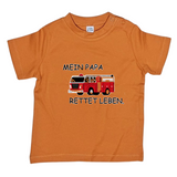 Baby T-Shirt, Mein Papa rettet Leben