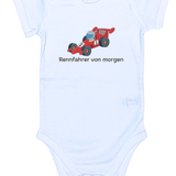 Baby-Body kurzarm, Rennfahrer von morgen