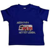 Baby T-Shirt, Mein Papa rettet Leben