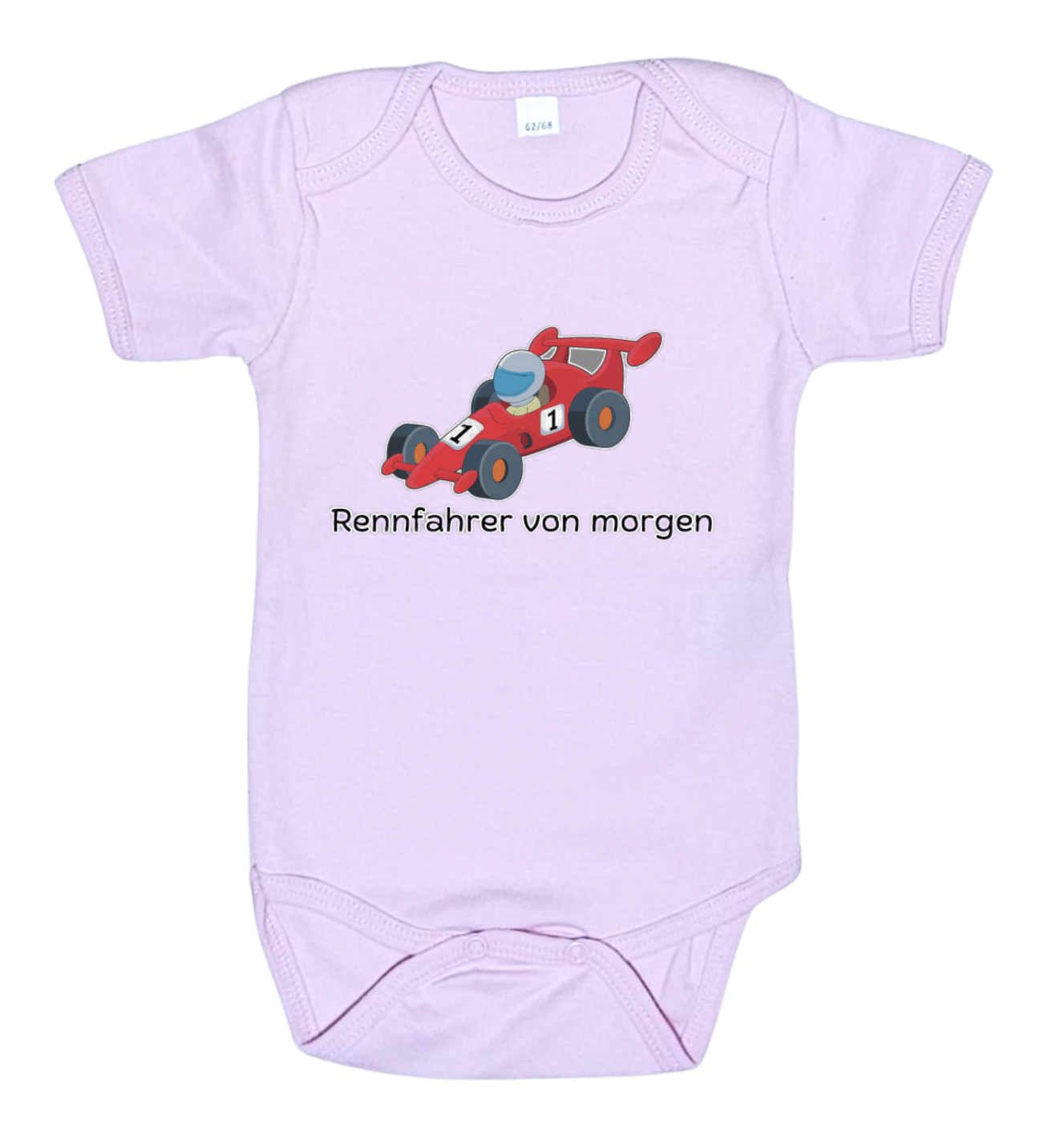 Baby-Body kurzarm, Rennfahrer von morgen