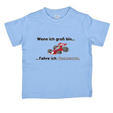 Baby T-Shirt, Wenn ich groß bin, fahre ich Rennauto