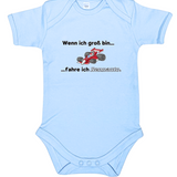 Baby-Body kurzarm, Wenn ich groß bin, werde ich Rennfahrer