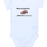 Baby-Body kurzarm, Wenn ich groß bin, werde ich Rennfahrer