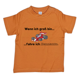 Baby T-Shirt, Wenn ich groß bin, fahre ich Rennauto