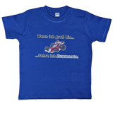 Baby T-Shirt, Wenn ich groß bin, fahre ich Rennauto