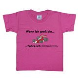 Kinder T-Shirt, Wenn ich groß bin, fahre ich Rennauto