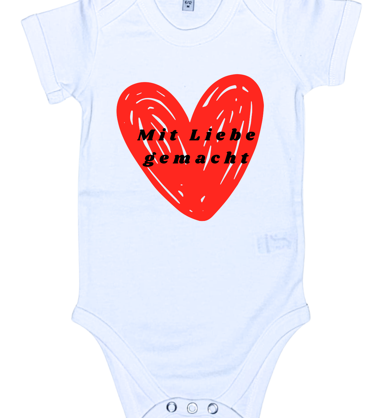 Baby-Body kurzarm, Mit Liebe gemacht