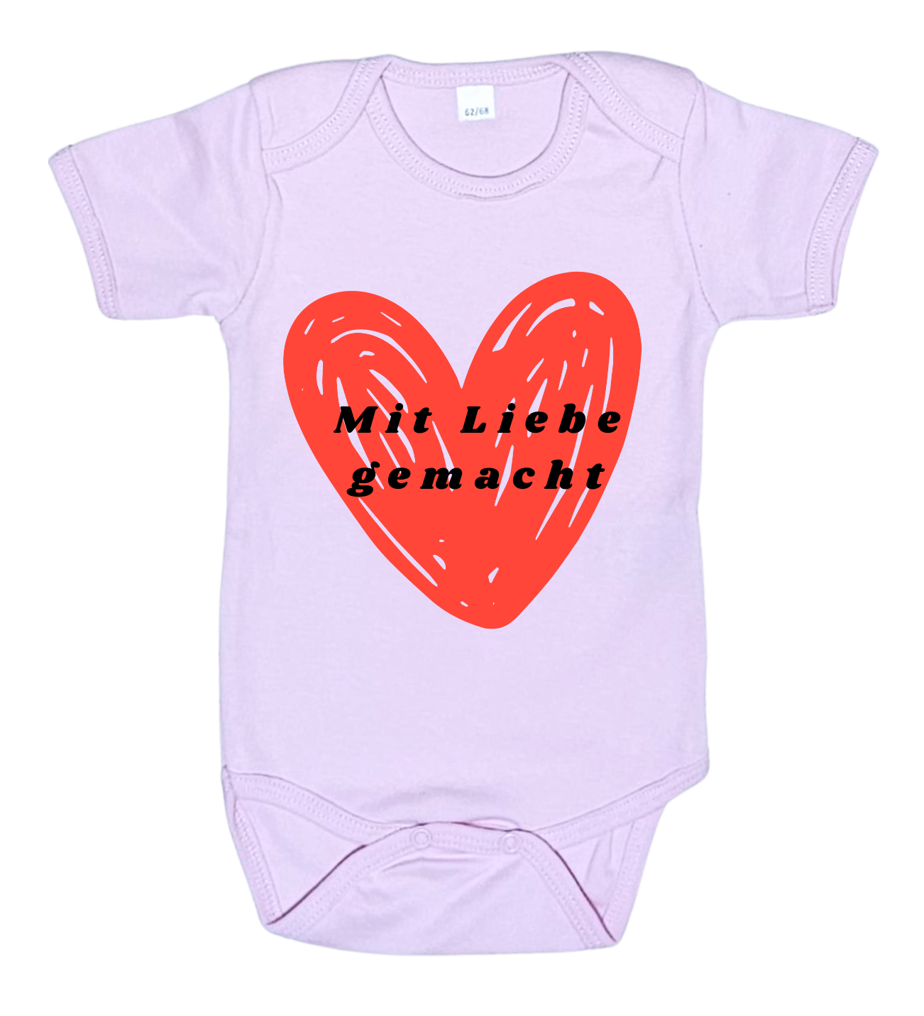 Baby-Body kurzarm, Mit Liebe gemacht