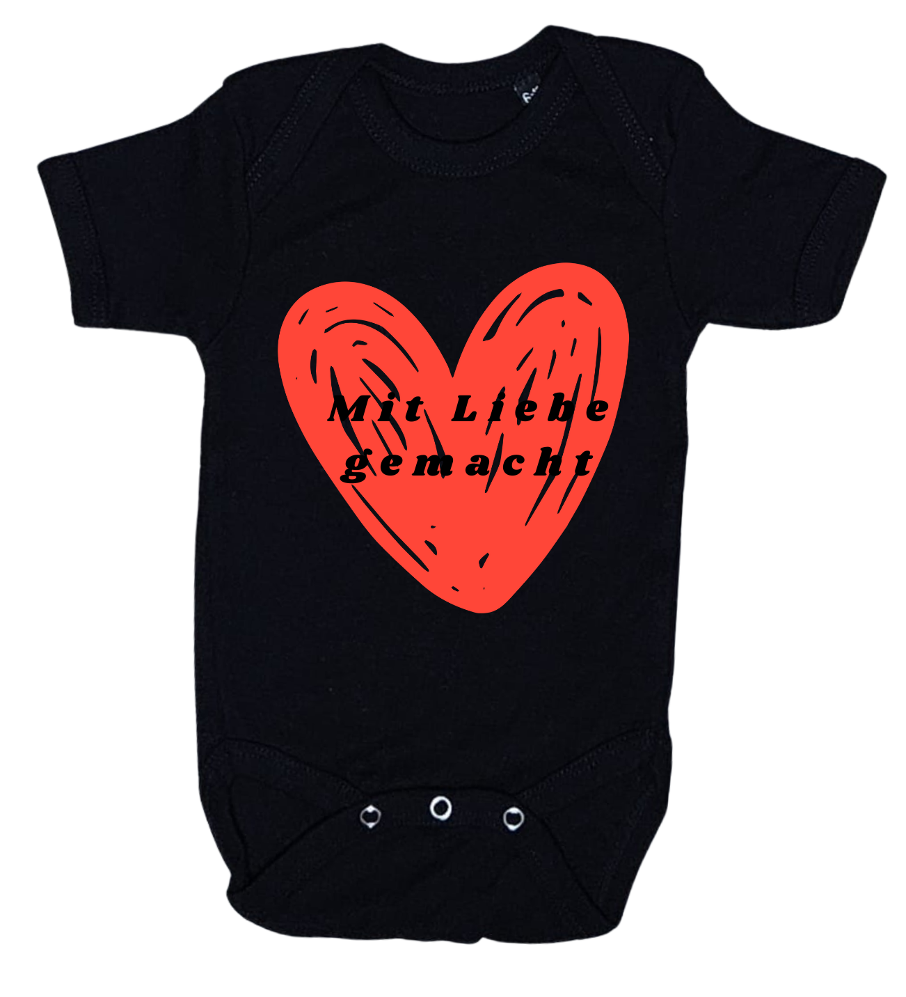 Baby-Body kurzarm, Mit Liebe gemacht
