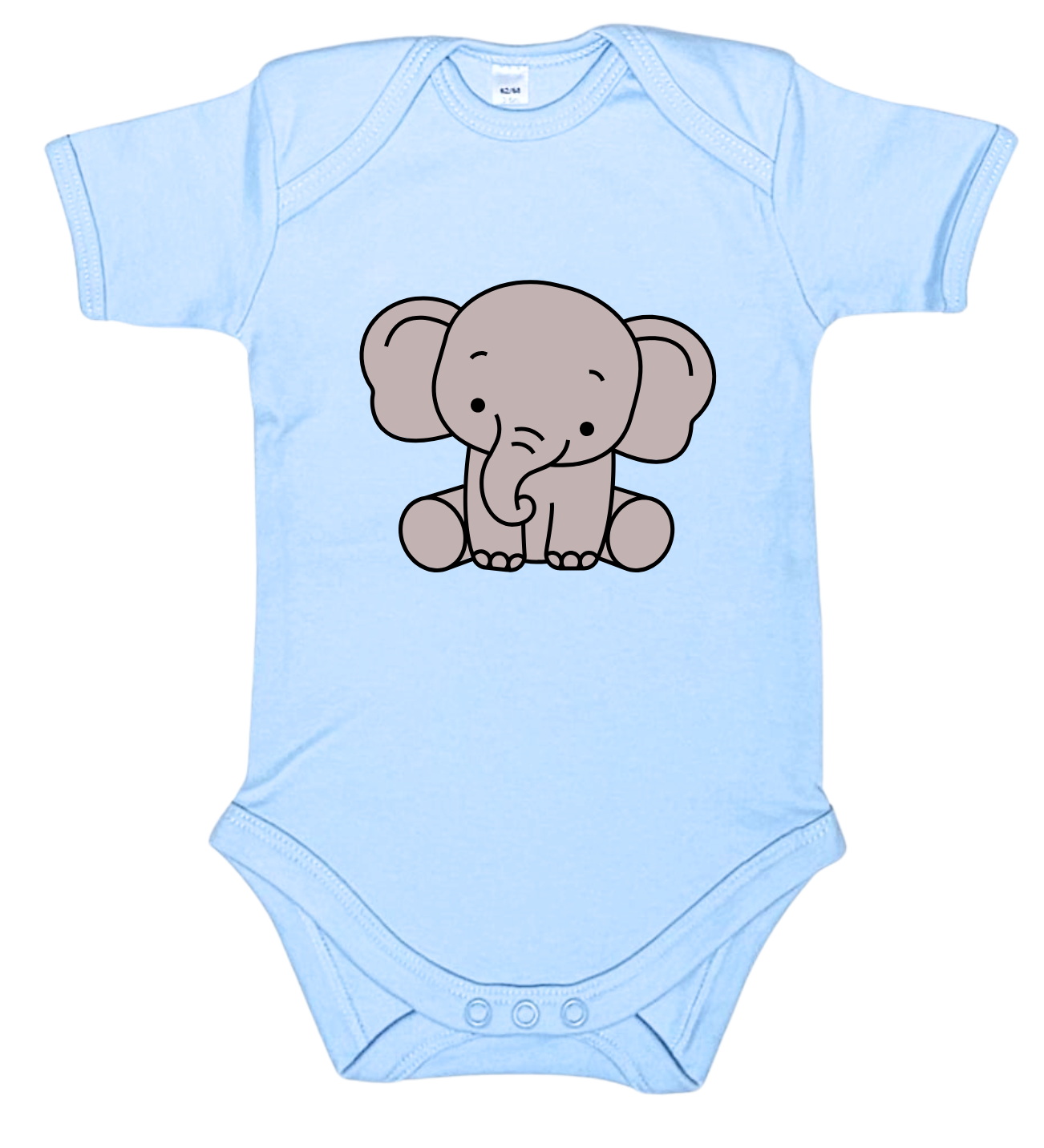 Baby-Body kurzarm, Elefant