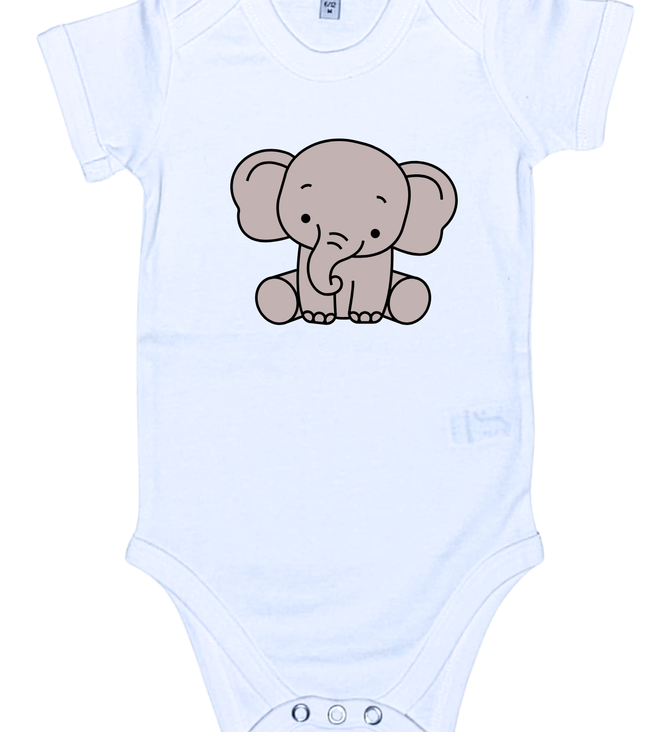 Baby-Body kurzarm, Elefant