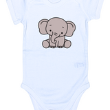 Baby-Body kurzarm, Elefant