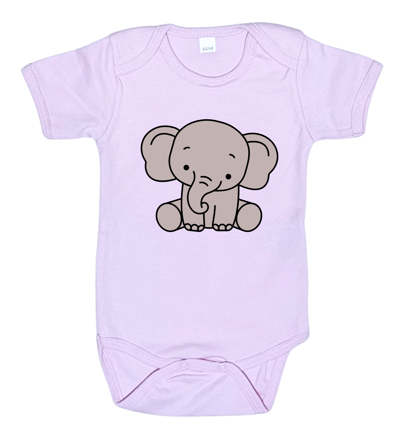 Baby-Body kurzarm, Elefant