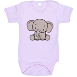 Baby-Body kurzarm, Elefant
