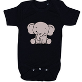 Baby-Body kurzarm, Elefant