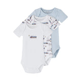 Baby-Body "Eisenbahn" langarm 3er Pack