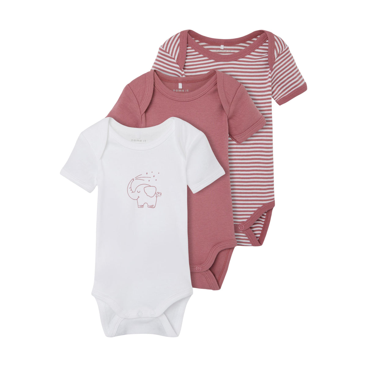 Bab-Body "Elefant" kurzarm 3er Pack
