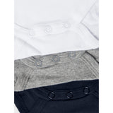 Baby-Body Uni langarm 3er Pack, Rippstrick Design
