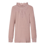 Langarm Shirt mit Spitzen Details