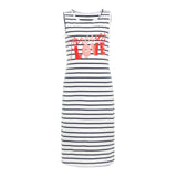 Maxikleid "Love" gestreift