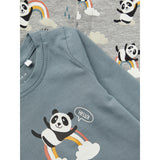 Schlafanzug "Regenbogenpanda" 2er Pack mit Füßen und Druckknöpfen